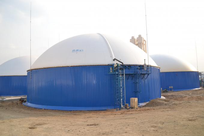 Atık su arıtma endüstrisi için çift kaplama anaerobik sindirme tankı / bultlanmış çelik tank 1