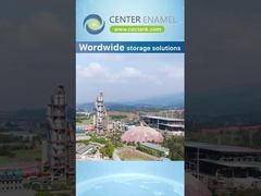 İçme suyu depolama için merkez enamel cam kaplı çelik tanklar