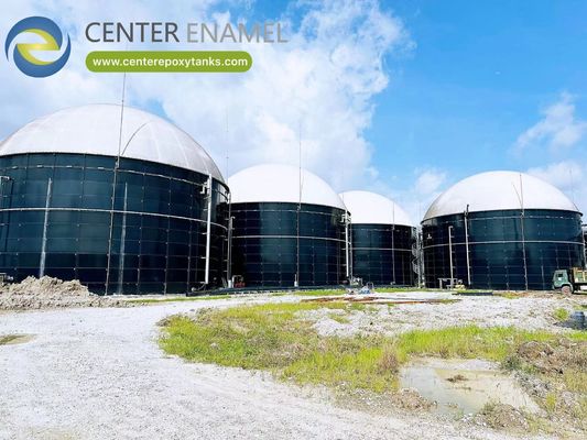 Çelik Anaerobik Sindirim Tankları için Dayanıklı ve Hava geçirmez Çift Membranlı Çatı