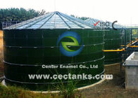 Koyu yeşil cam füzed çelik tanklar Biyogaz sindirici, CSTR, AF Biyogaz tutucu depolama ile çift zar sistemi