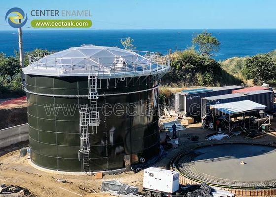 NSF 61 Sıvı ve kuru toplu depolama uygulamaları için cam kaplı çelik su depolama tankları