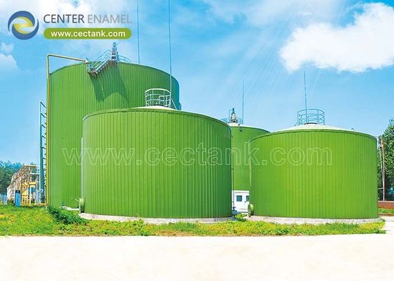 Biyogaz tesislerinde sürekli karıştırılmış tank reaktörleri (CSTR) olarak cam kaplı çelik tanklar
