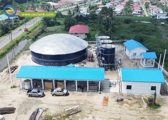 Gabon Ham Petrol Depolama Tankları için Kendini Destekleyen Yapı Açık Aralık Alüminyum Kubbe Çatı