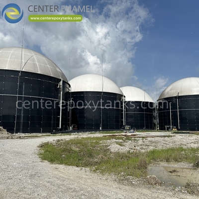 Digester tankları için çift zarlı çatılar: Biyogaz yakalama için önemli bir bileşen.