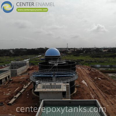 Sitrus işleme atık su arıtma tesisi için çift zarlı biyogaz tutucusu: Asitli meyve atıklarının anaerobik tedavisi sırasında üretilen biyogazı toplar