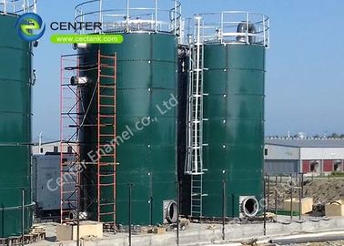 Çifte zarlı çatılı 30000 galon cam kaplı çelik sıvı depolama tankları