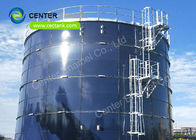 ANSI 61 Atık su arıtma tesisi için ticari bultlanmış cam füzyonlu çelik tanklar