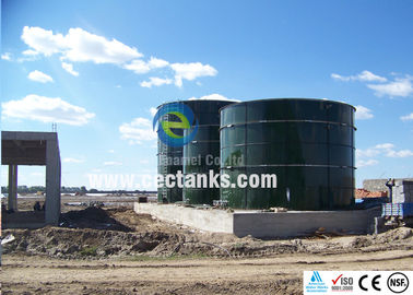 Cam kaplı çelik biyogaz depolama tankı dairesel yangın su tankı