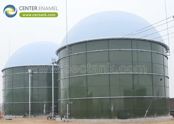 Yüksek hava geçirmezlik, 20m3 ile 60.000m3 arasında kapasiteye sahip, çelikten katlanmış cam biyok gaz tankları: Biyok gaz depolama için güvenilir ve verimli çözümler