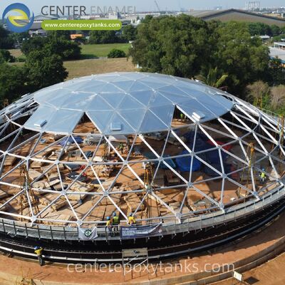 Saldırılmış Paslanmaz Çelik Petrol Depolama Tankları için Alüminyum Kubbe Çatı: Ürün Kayıplarını Dramatik Olarak Azaltır ve Büyük Ölçekli Depolama için Bakımsız Bir Kapak Sağlar