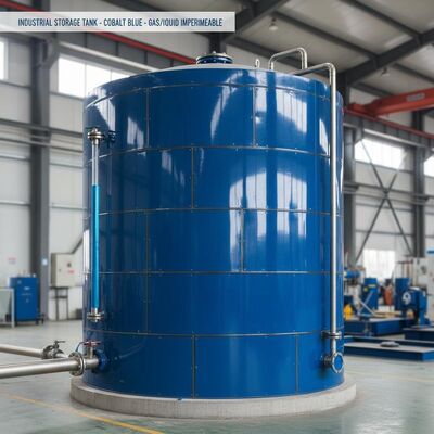 Çelik Tanklara Kaynaşmış UV Dayanımlı Cam RAL5013 Kobalt Mavisi Gaz Sıvısı Geçirimsiz Endüstriyel Depolama İhtiyaçlarına Uygun