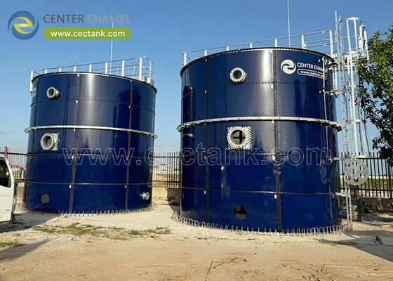 Cam Erimiş Çelik Sıvı Depolama Tankı Silos Biyogaz Konteyneri Asit ve Alkalinite Kanıtı