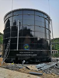 Koyu yeşil tarımsal su depolama tankları çeliğe katılmış bultlanmış cam
