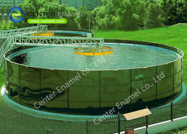 Atık su arıtma tesisi için 10000 galon cam kaplı çelik atık su depolama tankları