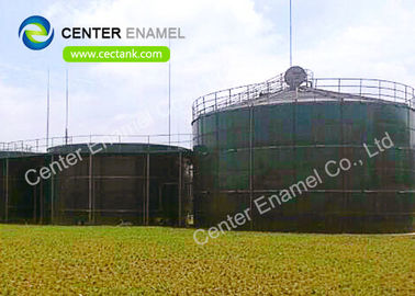 Biyogaz tesisleri, atık su arıtma tesisleri için cam kaplı atık su depolama tankları