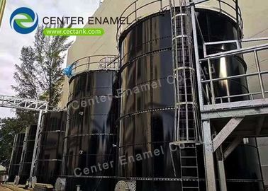 Paslanmaz çeliklenmiş Anaerobik sindirim tankları atık su arıtma tesisleri için camdan çelik çatıya erimiş