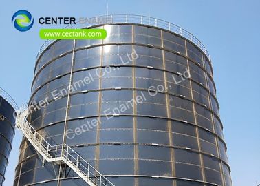 Su deposu Alüminyum alaşımlı çukurlu çatılarla sarmallanmış cam füzel çelik tanklar