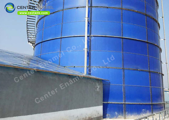 Biyogaz atık su arıtma tesisi için cam kaplı çelik su depolama tankları