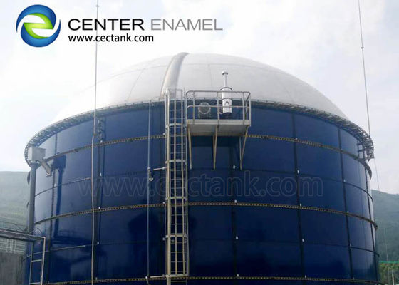 Belediye atık su arıtma projesinde bultlanmış çelik atık su depolama tankları