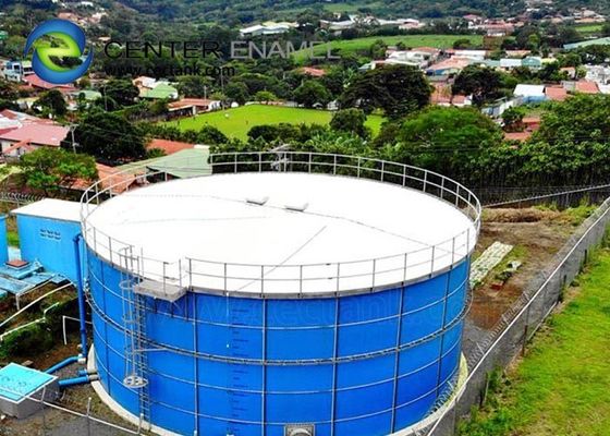 Endüstriyel atık su arıtma projesi için yüksek korozyona dayanıklı cam kaplı çelik sıvı depolama tankları