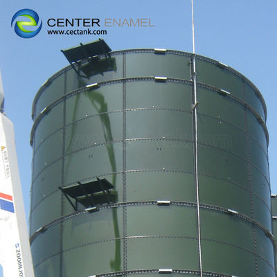 Çöplük su arıtma projesi için cam kaplı çelik belediye atık su depolama tankı