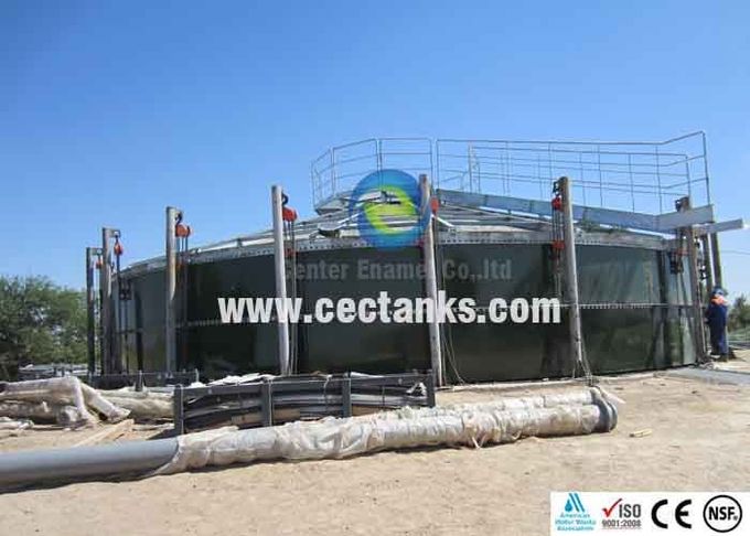CEC Atık su arıtma tesisi İçme suyu depolaması için çelikten füzyonlu cam tankları 0