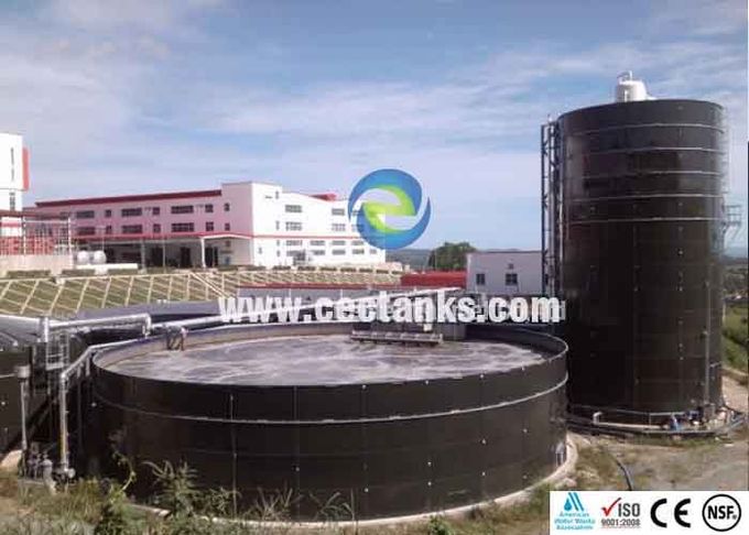 Yüksek koroziv sıvı / çamur depolaması için endüstriyel cam erimiş çelik tankları 0