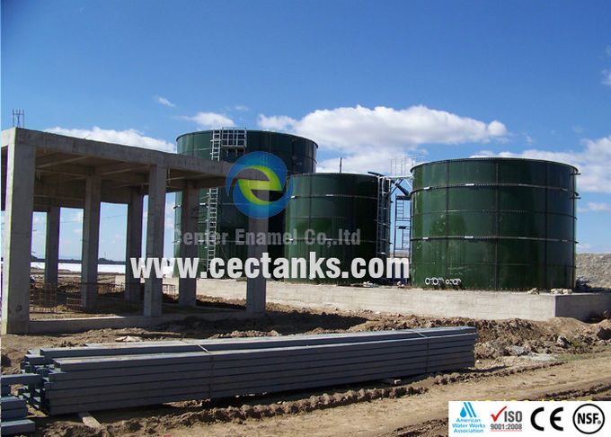 Biyogaz tesisleri / atık su arıtma tesisleri için cam eritilmiş çelik su tutma tankları 0