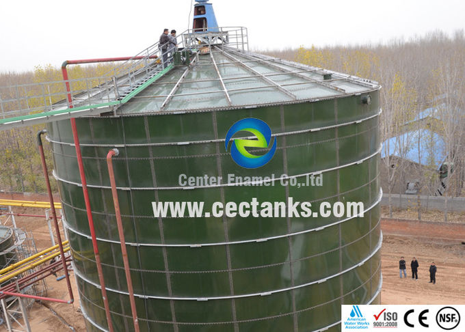 Biyogaz tesisleri için 10000 / 10K Gallon çelik su tankı / cam kaplı su depolama tankı 1