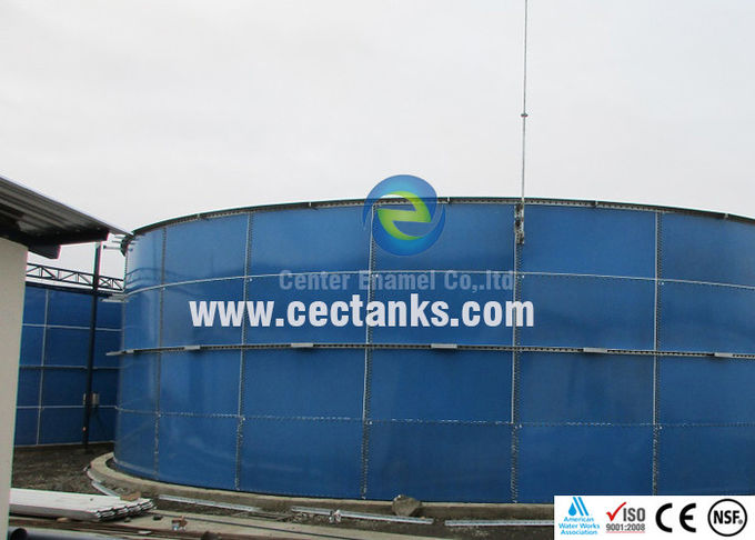 Biyogaz tesisleri için 10000 / 10K Gallon çelik su tankı / cam kaplı su depolama tankı 0