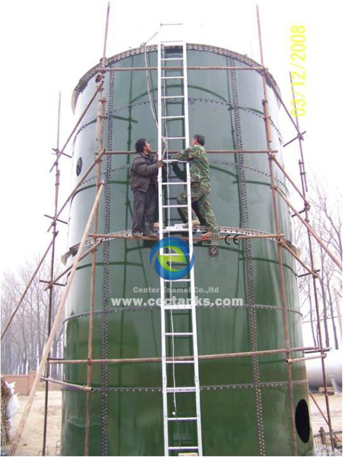 Elektrik üretmek için Biyogaz Santrali, ART 310 çelik derecesinde çelik tanklara katılmış cam 1