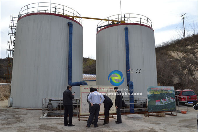 Biyogaz Tesisleri Hayvan gübre ve kanalizasyon çamur tesisinden enerji üretimi için cam füzel çelik tankları 1
